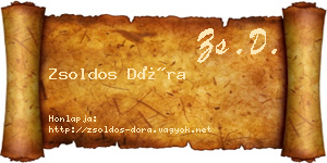 Zsoldos Dóra névjegykártya